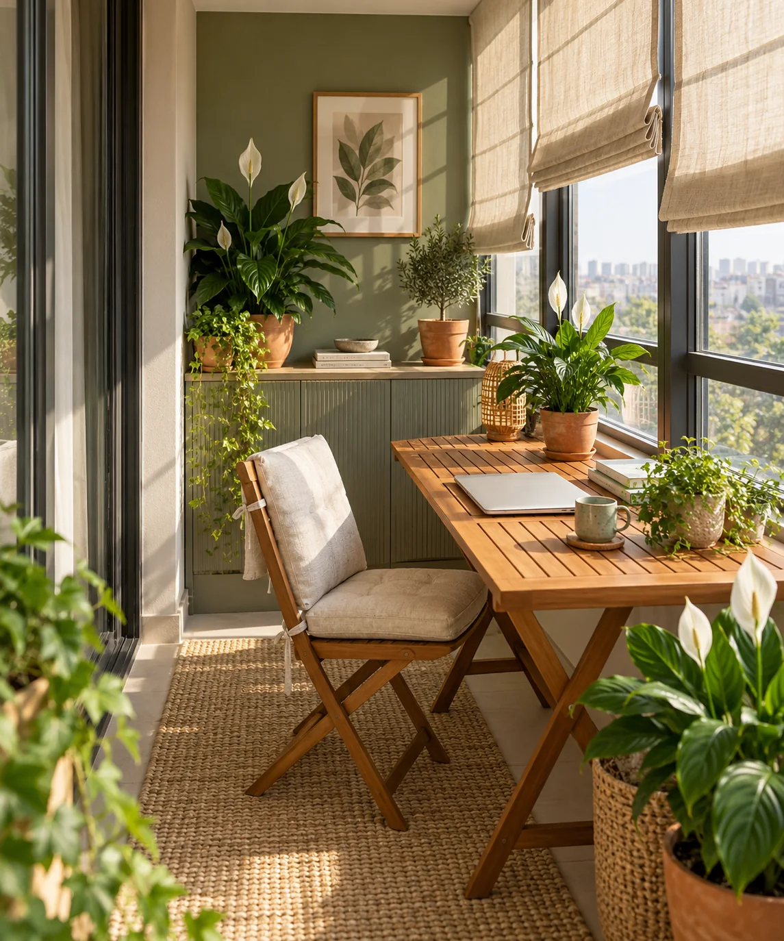AI-generated editorial image inspired by compact home offices