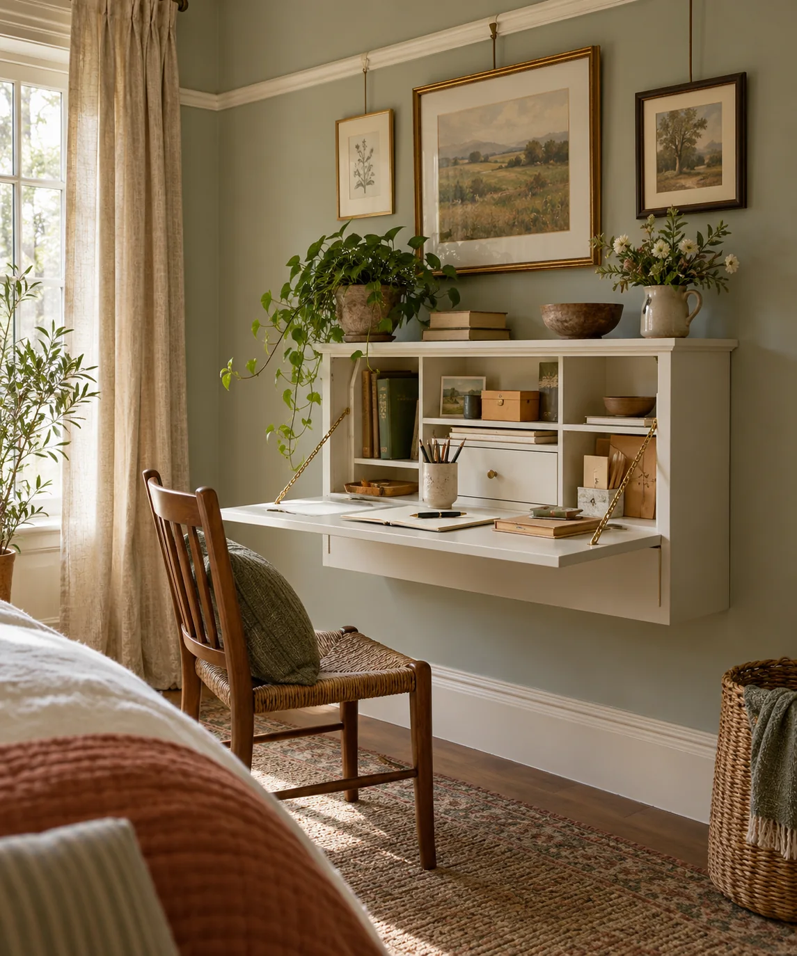 AI-generated editorial image inspired by compact home offices