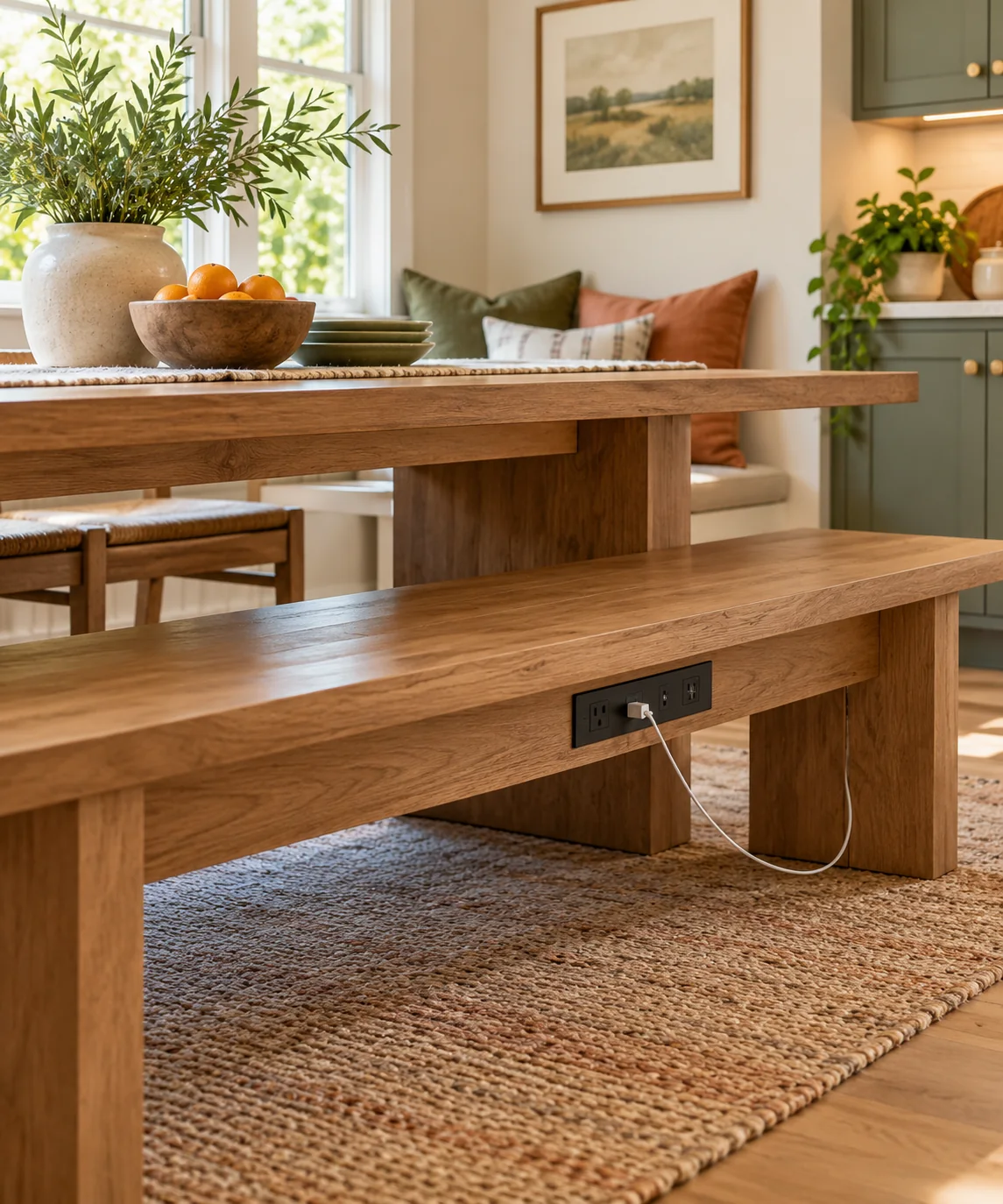 AI-generated editorial image inspired by dining nooks