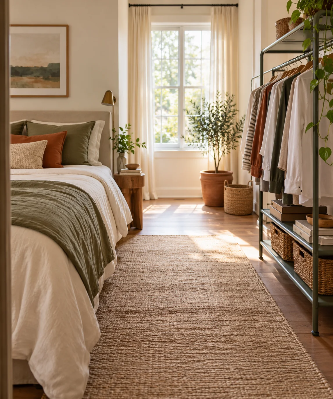 AI-generated editorial image inspired by small bedroom layouts