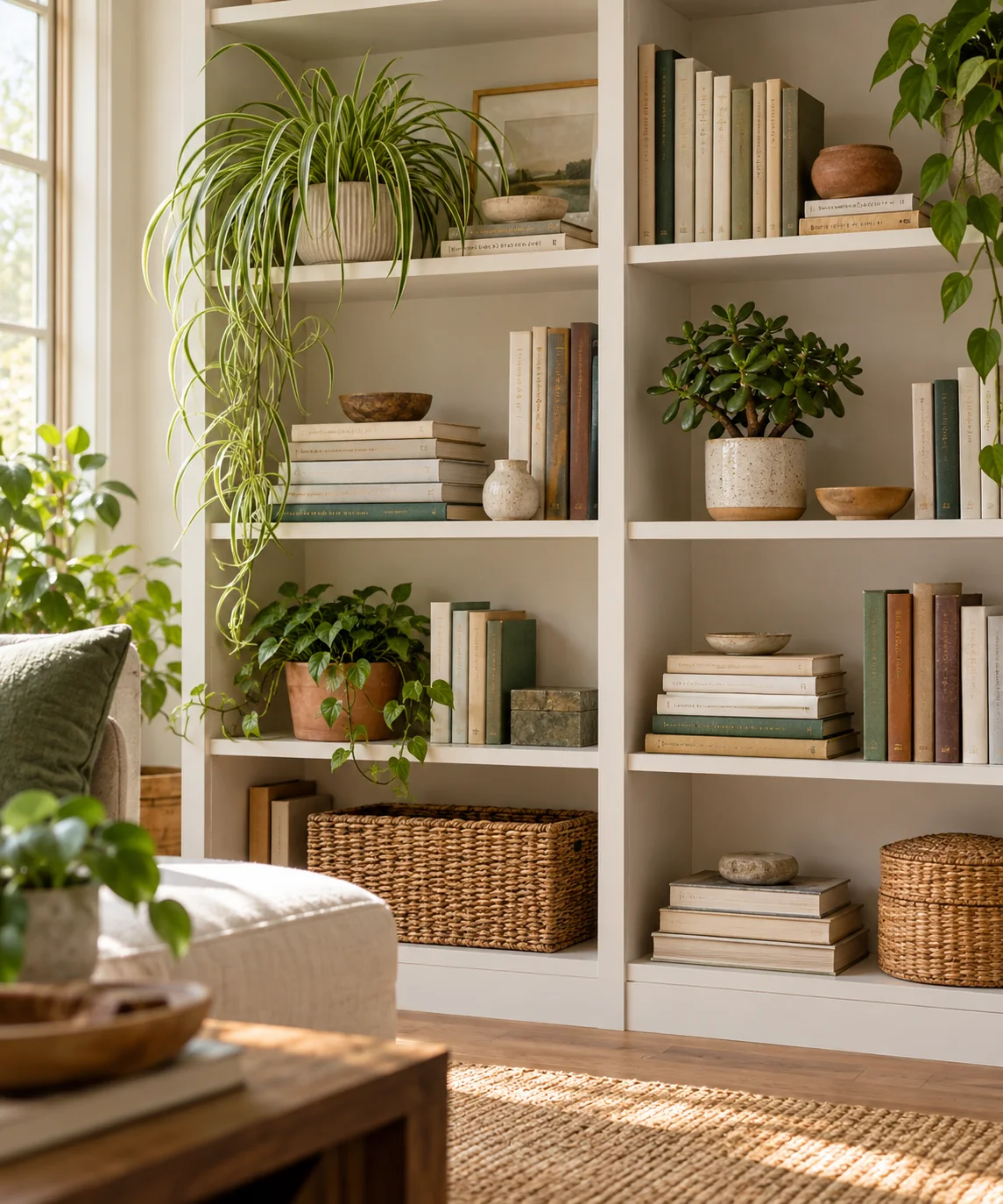 AI-generated editorial image inspired by indoor plant styling