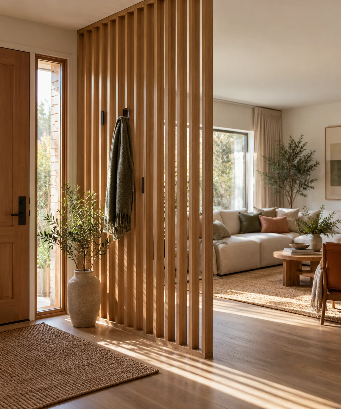 AI-generated editorial image inspired by entryway organization
