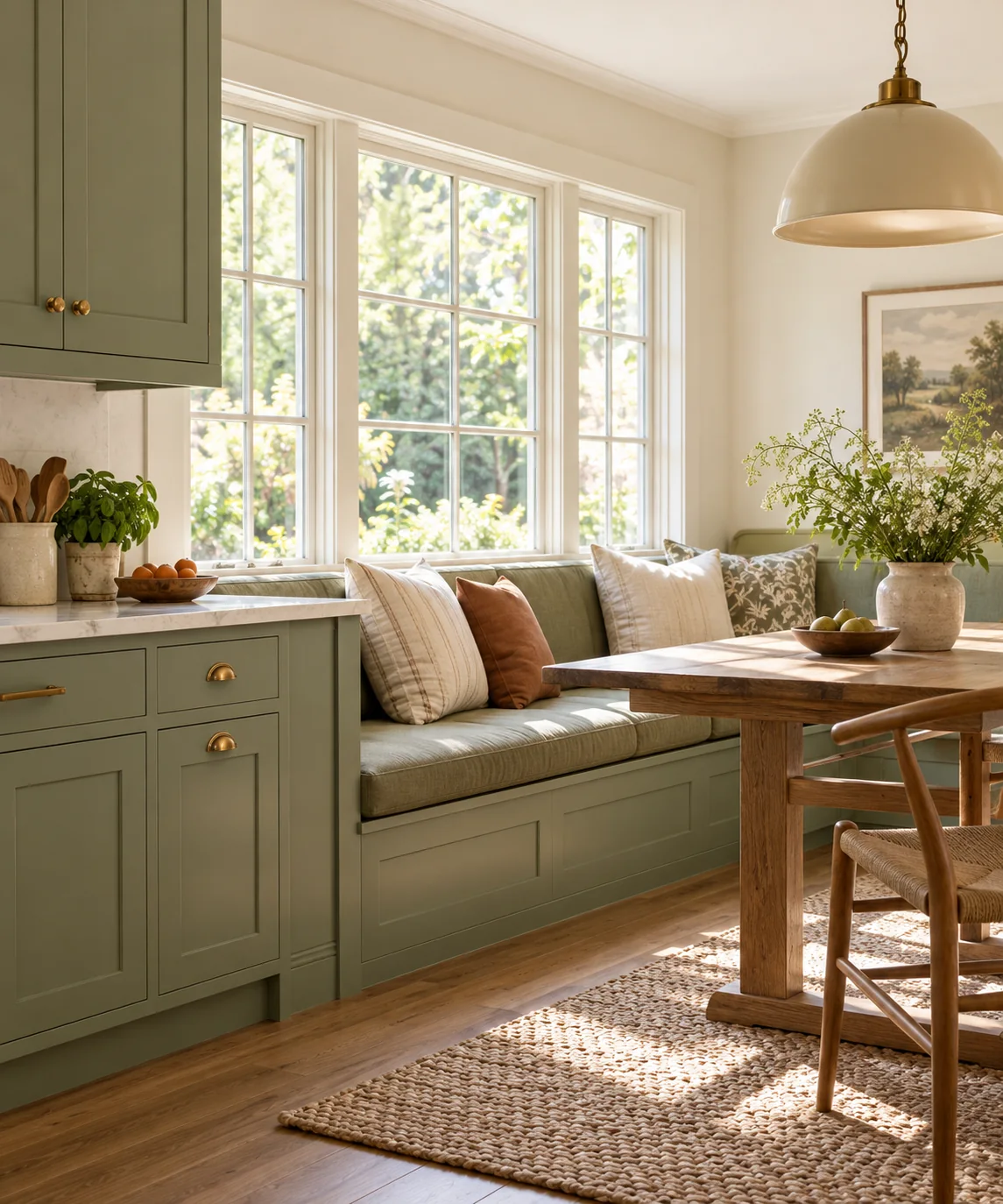 AI-generated editorial image inspired by dining nooks