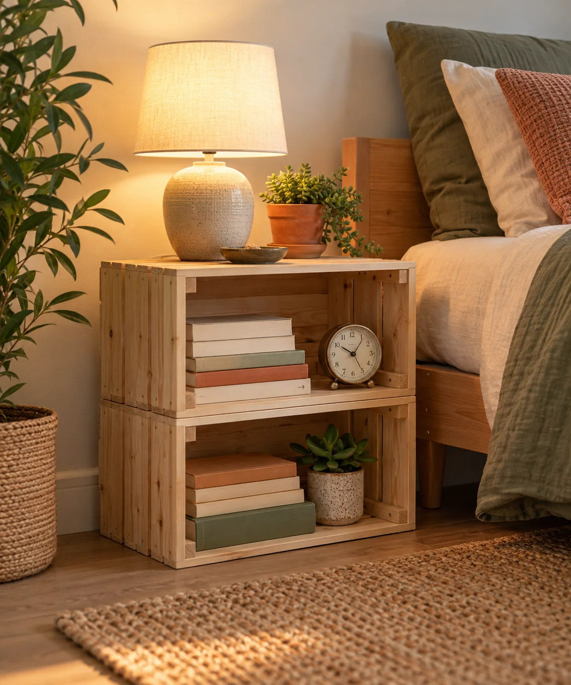 AI-generated editorial image inspired by rental-friendly decor