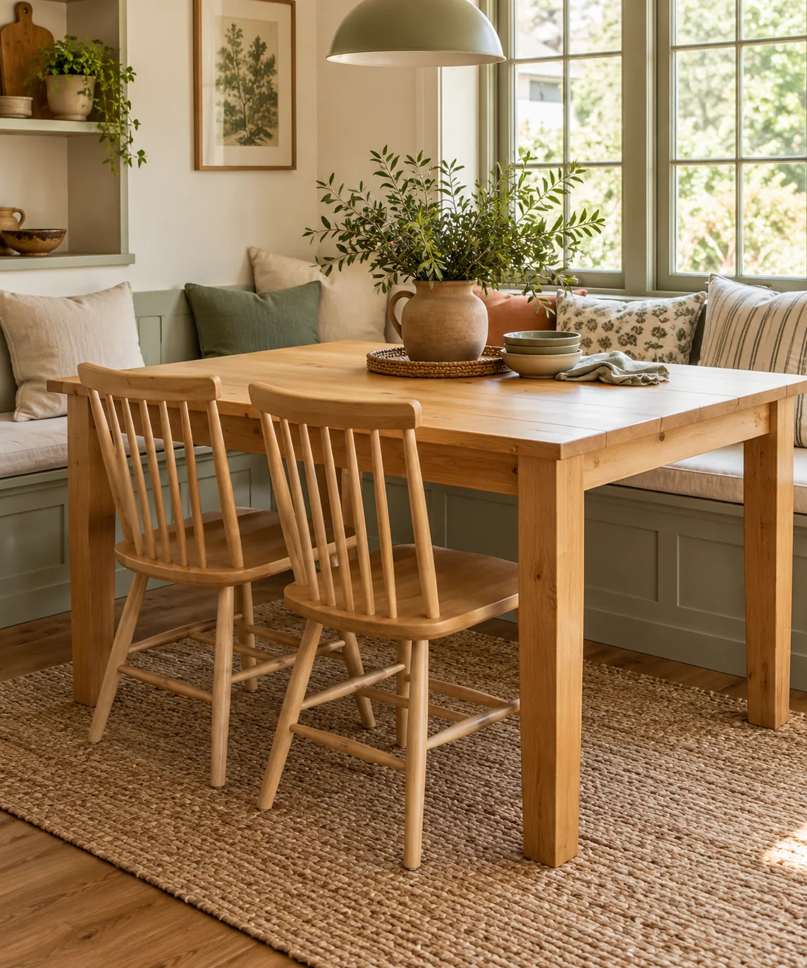 AI-generated editorial image inspired by dining nooks