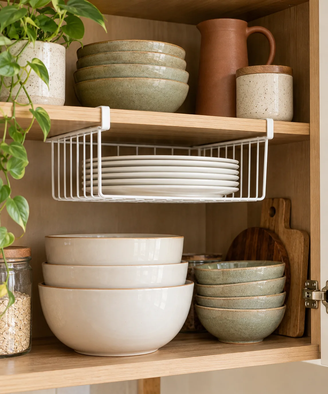 AI-generated editorial image inspired by small kitchen organization