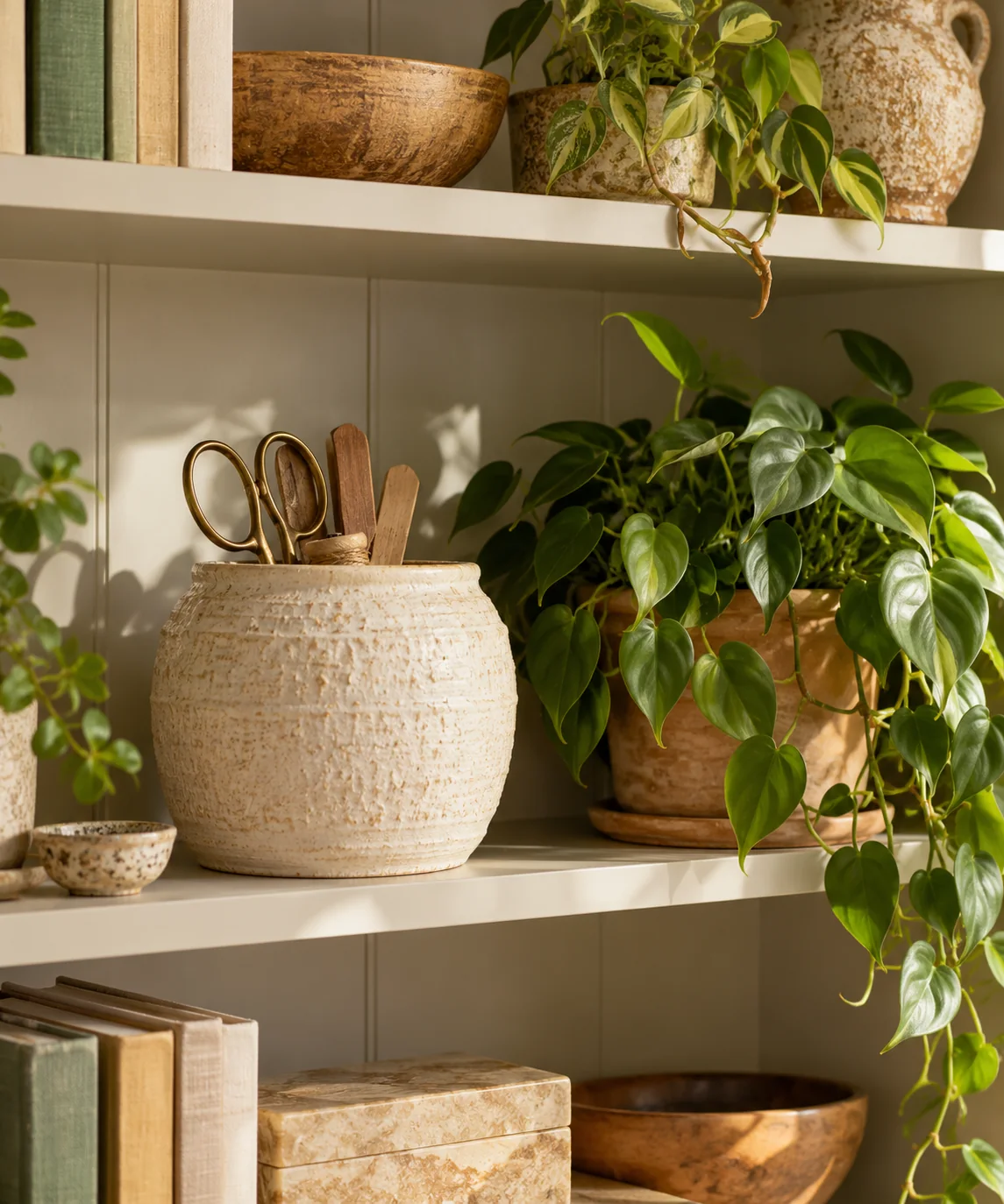 AI-generated editorial image inspired by indoor plant styling