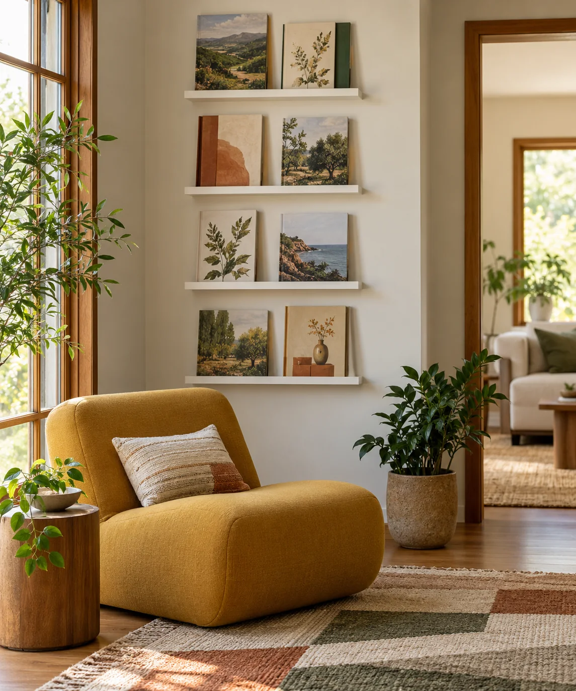 AI-generated editorial image inspired by reading corners