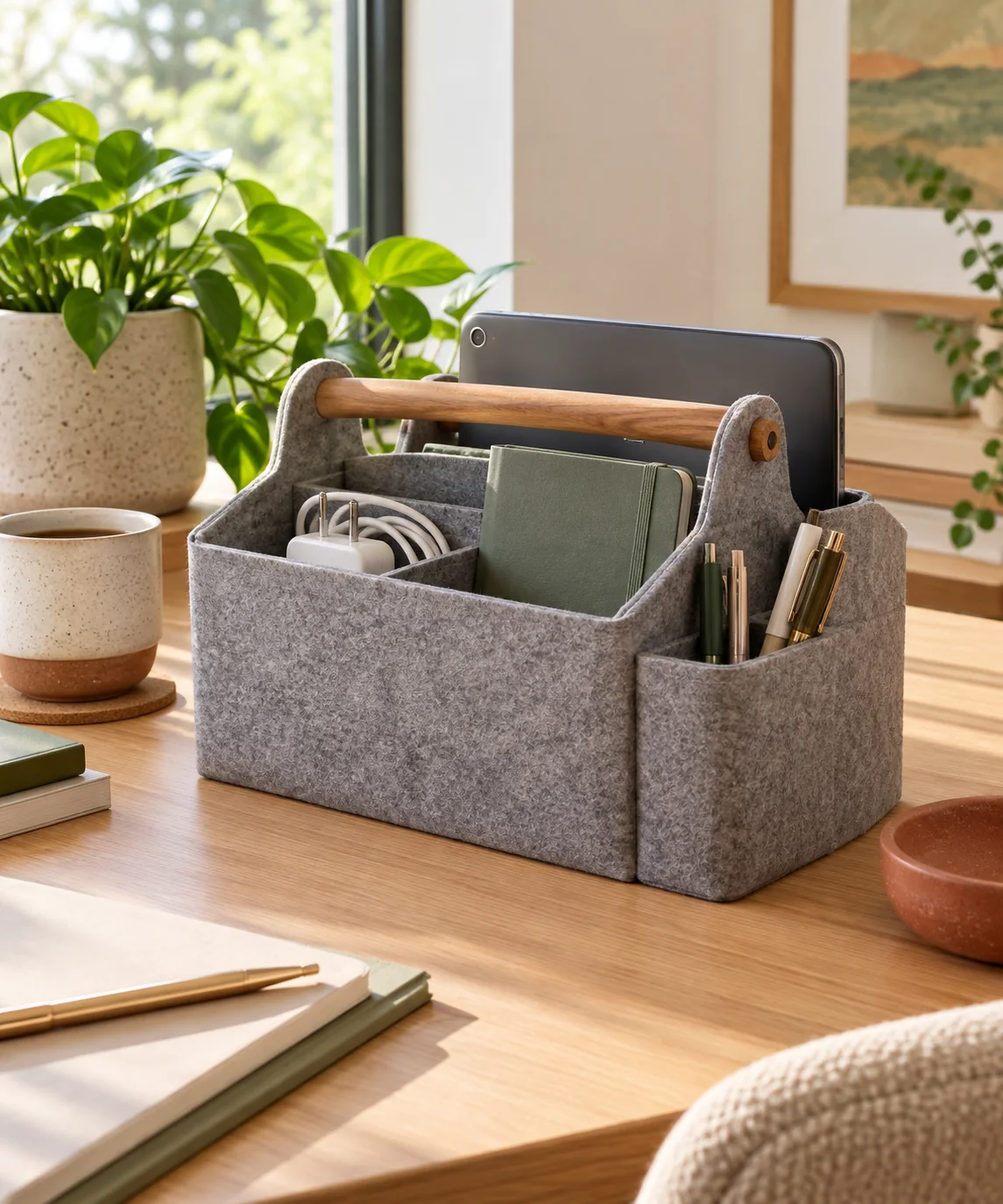 AI-generated editorial image inspired by rental-friendly decor