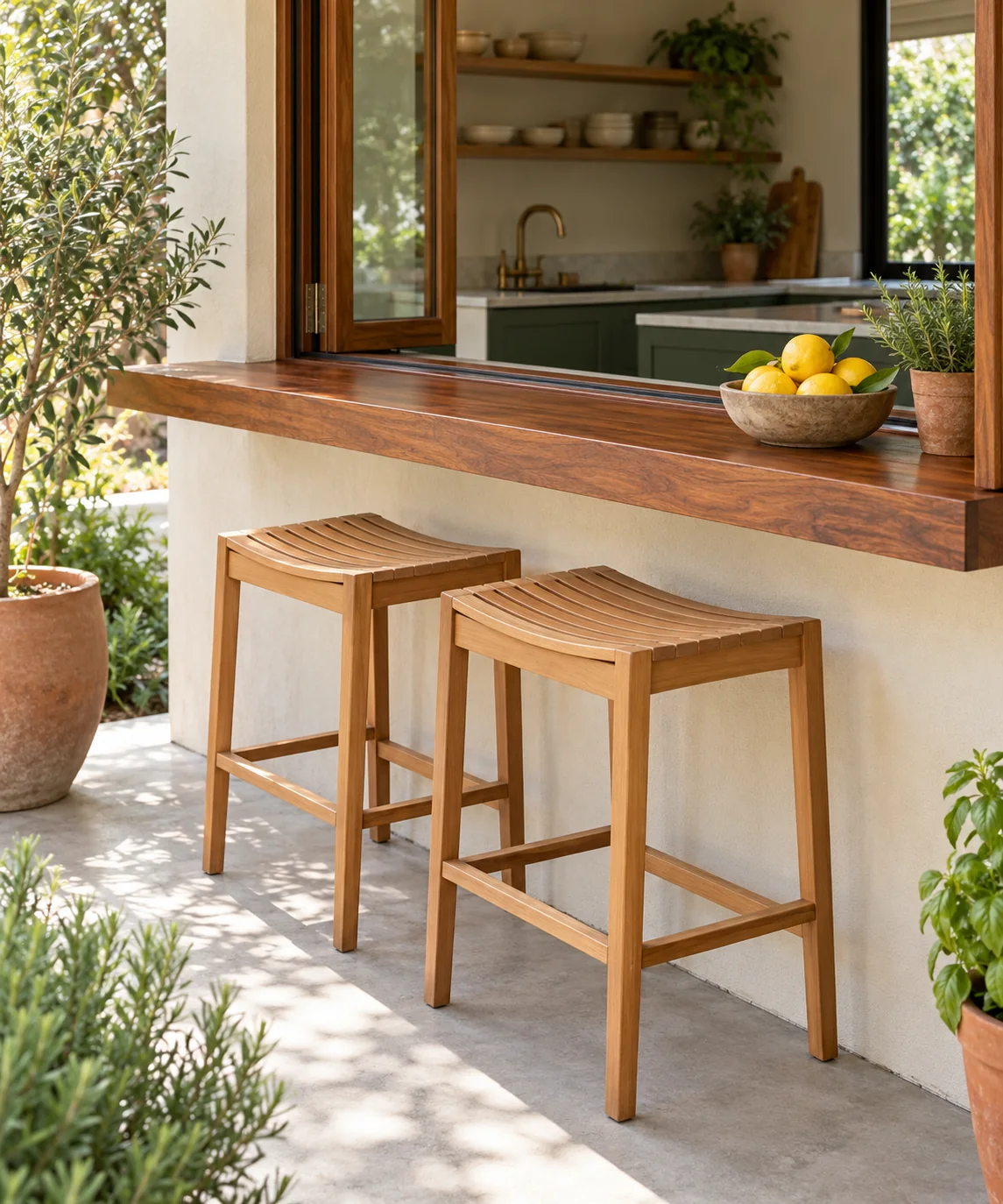AI-generated editorial image inspired by patio seating ideas