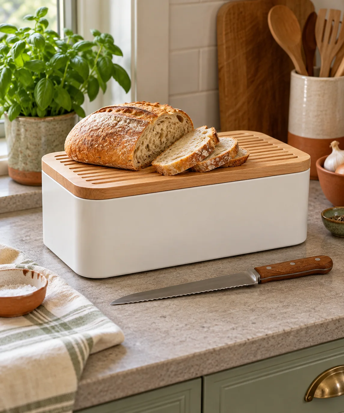 AI-generated editorial image inspired by small kitchen organization