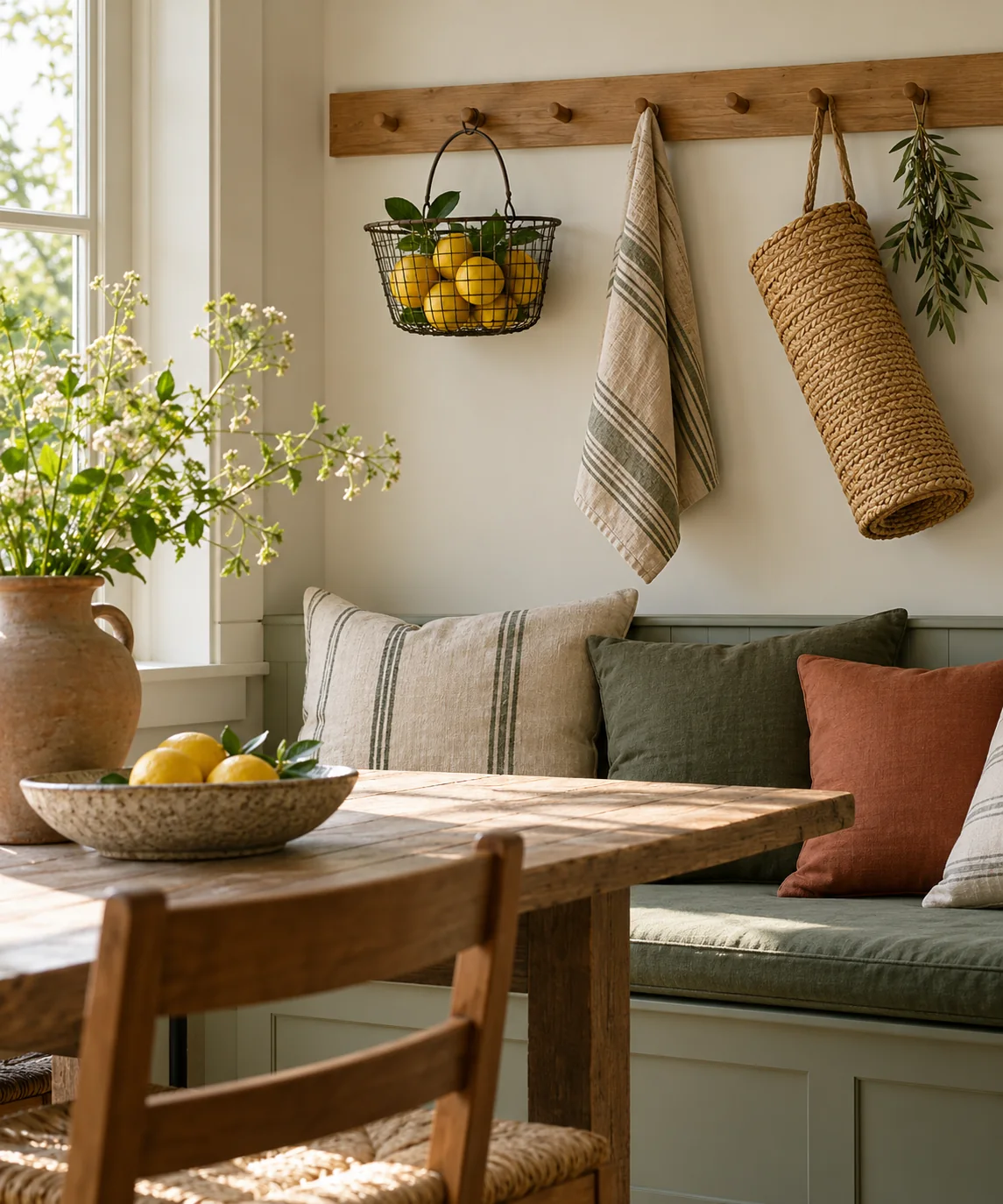 AI-generated editorial image inspired by dining nooks