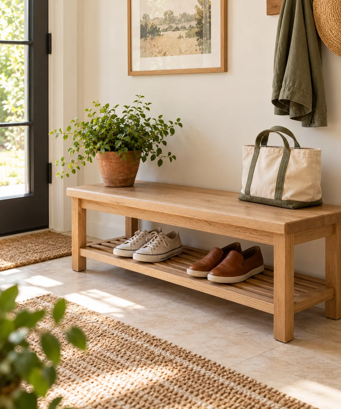 AI-generated editorial image inspired by rental-friendly decor