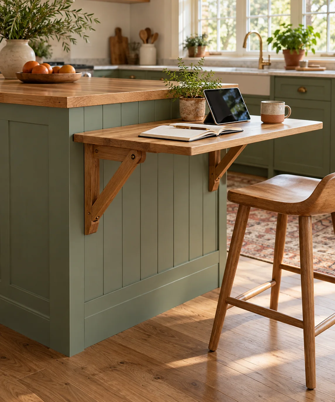 AI-generated editorial image inspired by compact home offices