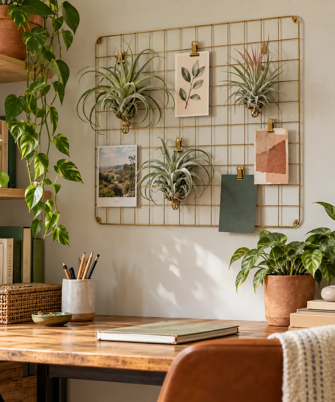 AI-generated editorial image inspired by indoor plant styling