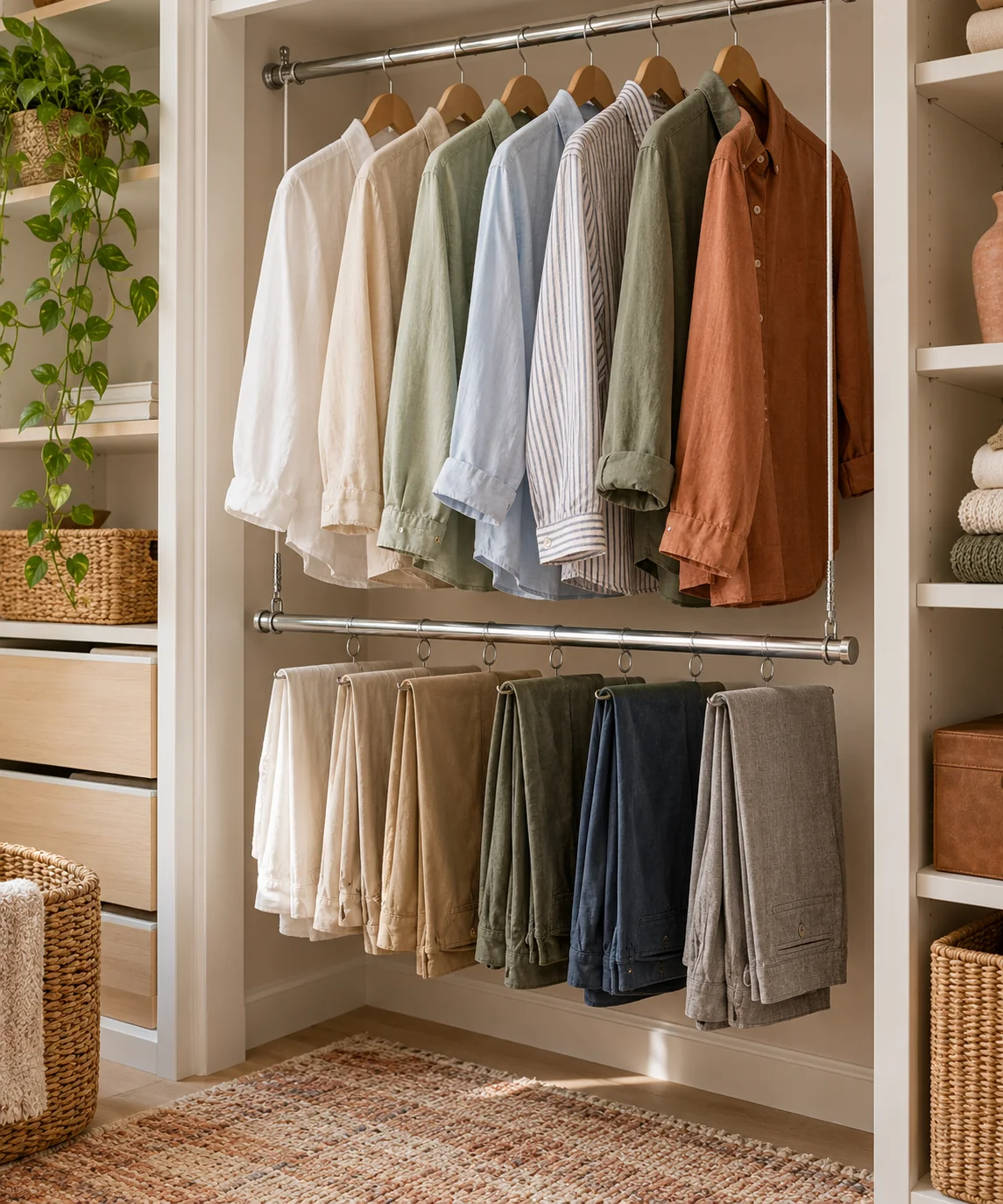 AI-generated editorial image inspired by rental-friendly decor
