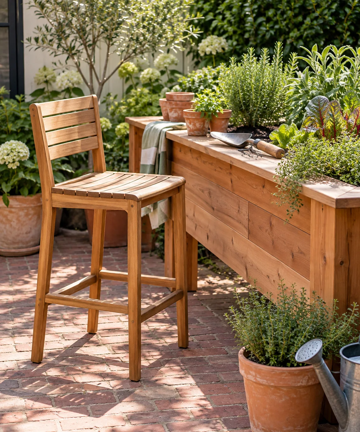 AI-generated editorial image inspired by patio seating ideas