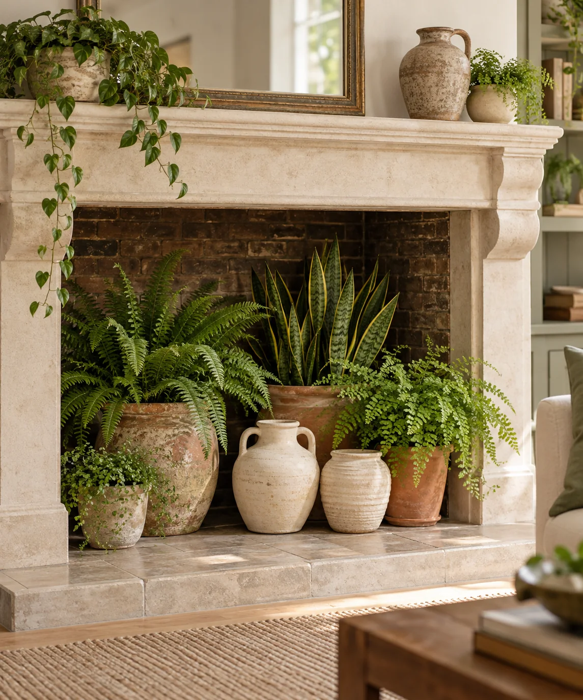 AI-generated editorial image inspired by indoor plant styling