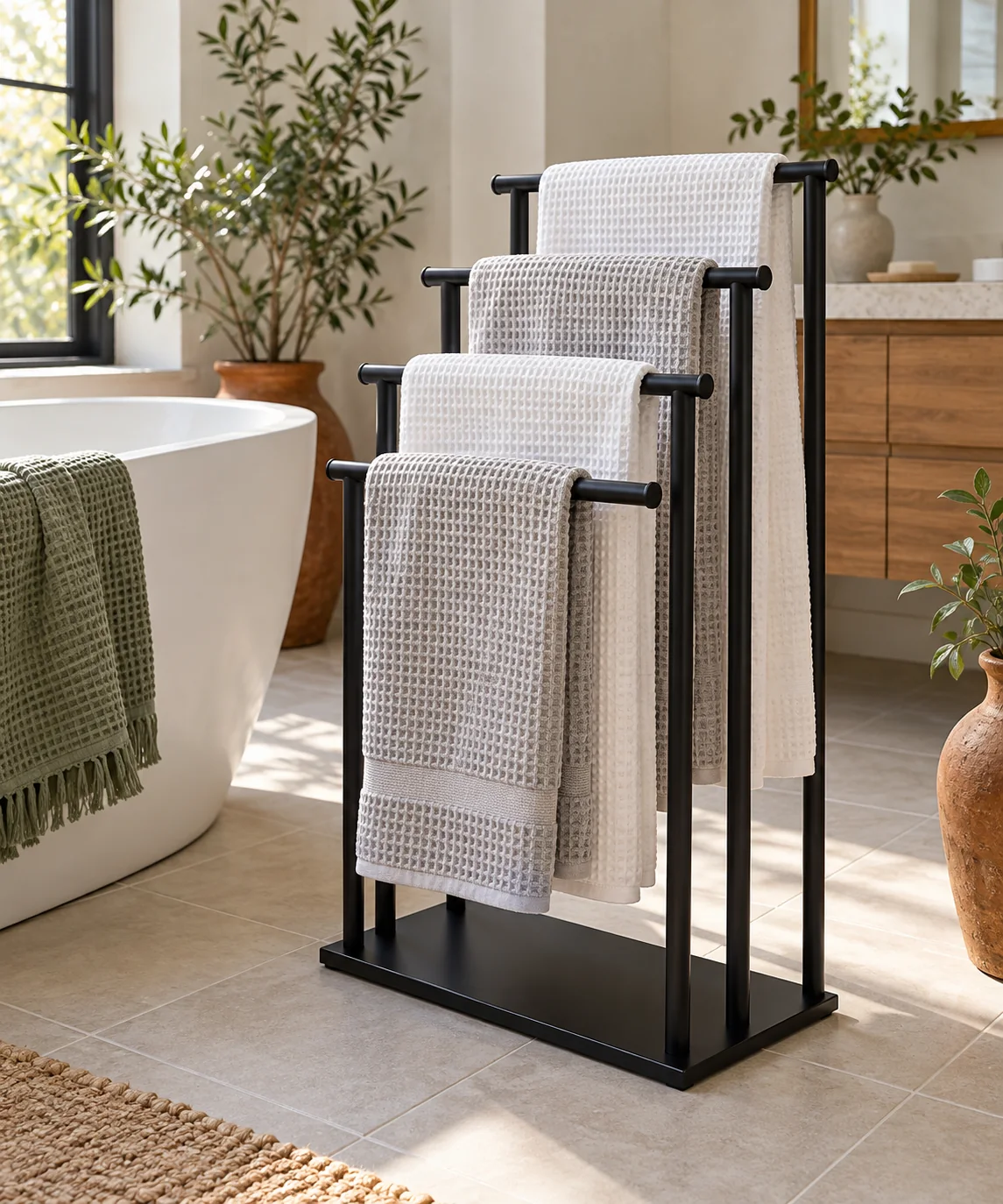 AI-generated editorial image inspired by rental-friendly decor
