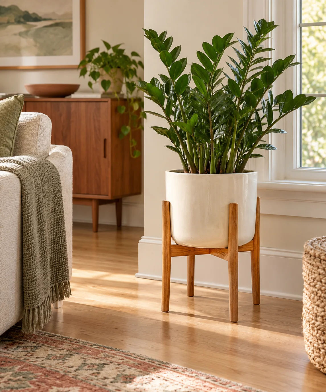 AI-generated editorial image inspired by indoor plant styling