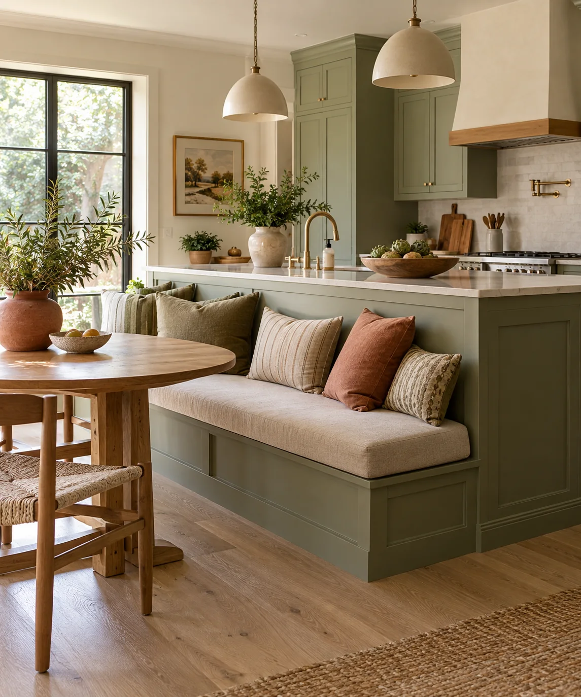 AI-generated editorial image inspired by dining nooks