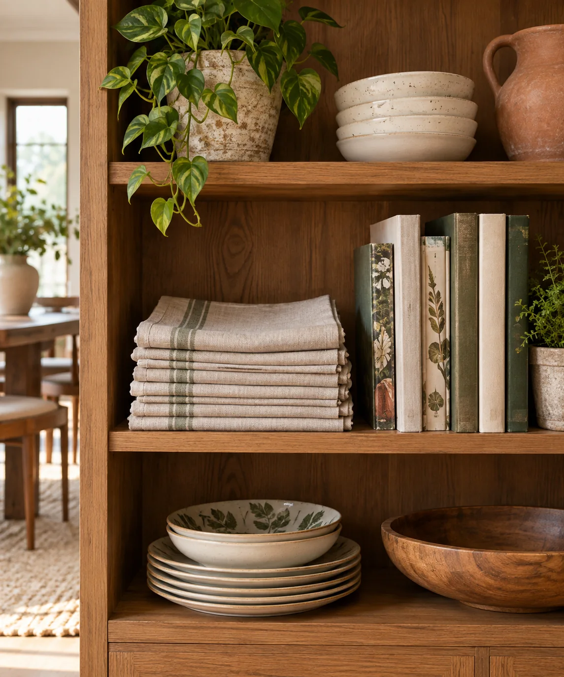 AI-generated editorial image inspired by bookshelf styling