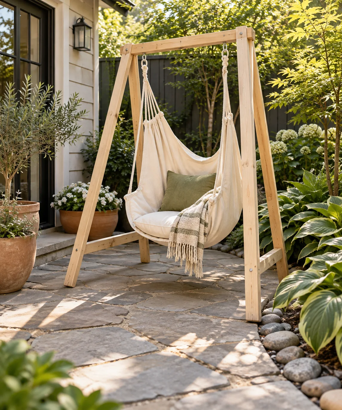 AI-generated editorial image inspired by patio seating ideas