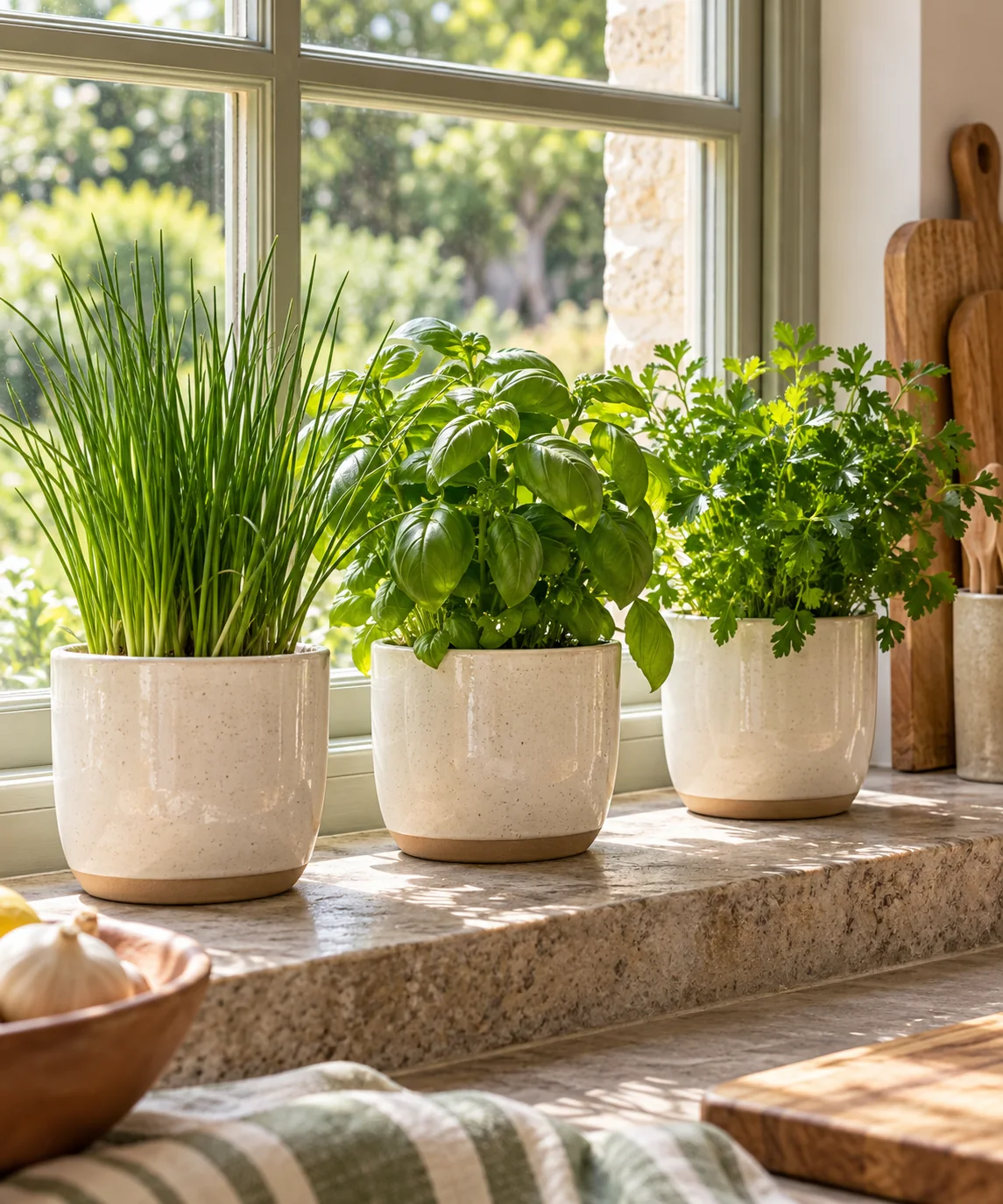 AI-generated editorial image inspired by container vegetable gardens