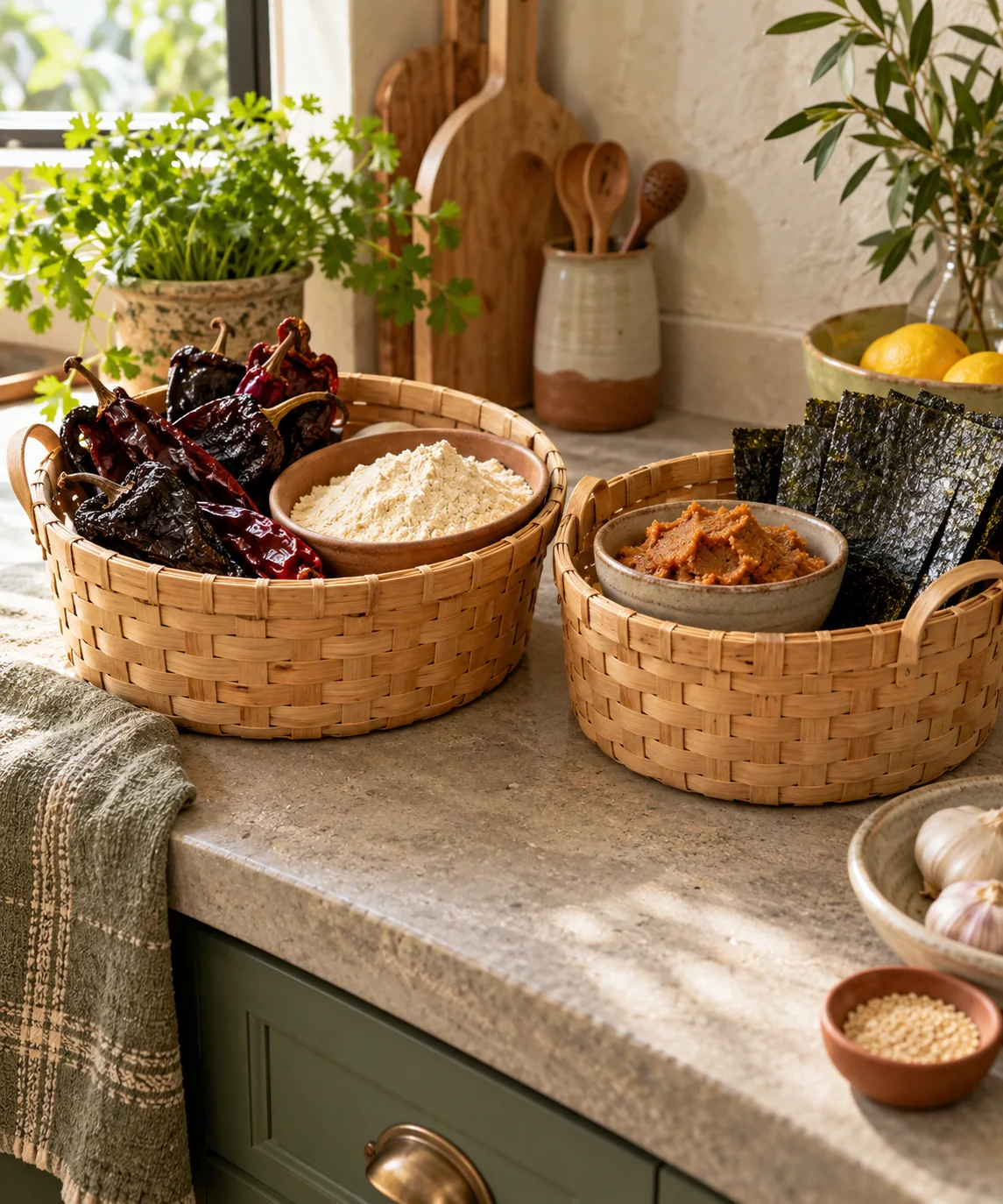 AI-generated editorial image inspired by pantry organization