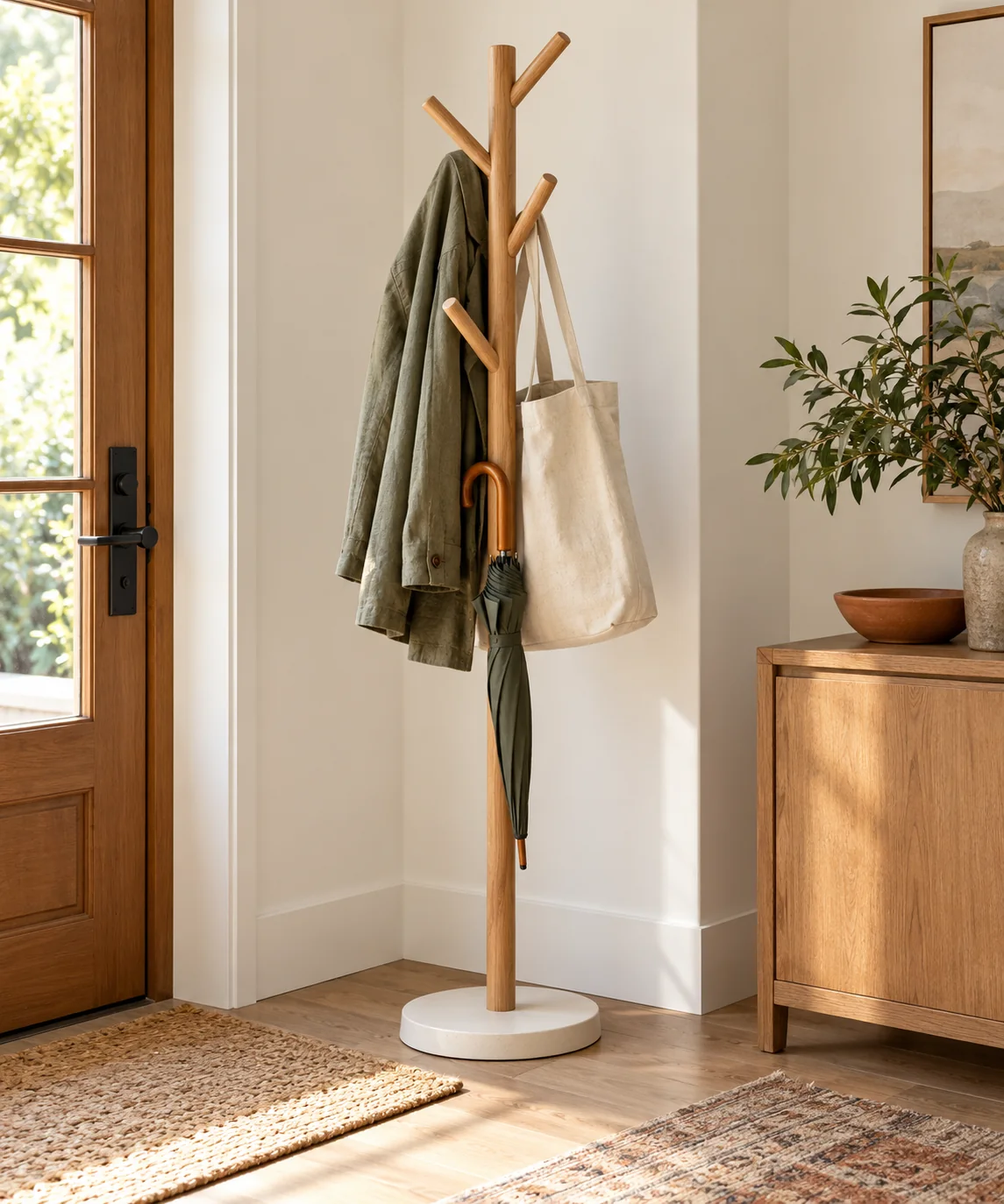 AI-generated editorial image inspired by rental-friendly decor