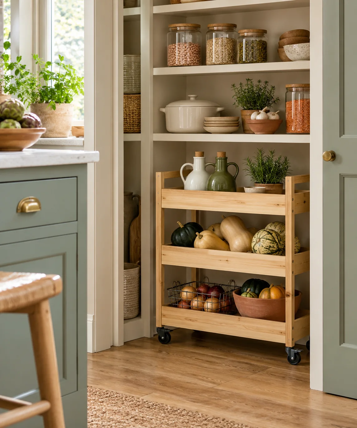 AI-generated editorial image inspired by pantry organization