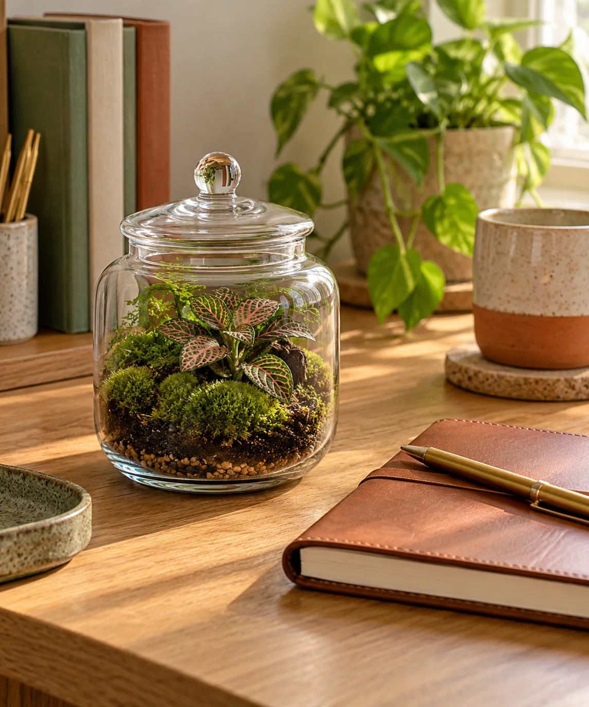 AI-generated editorial image inspired by indoor plant styling
