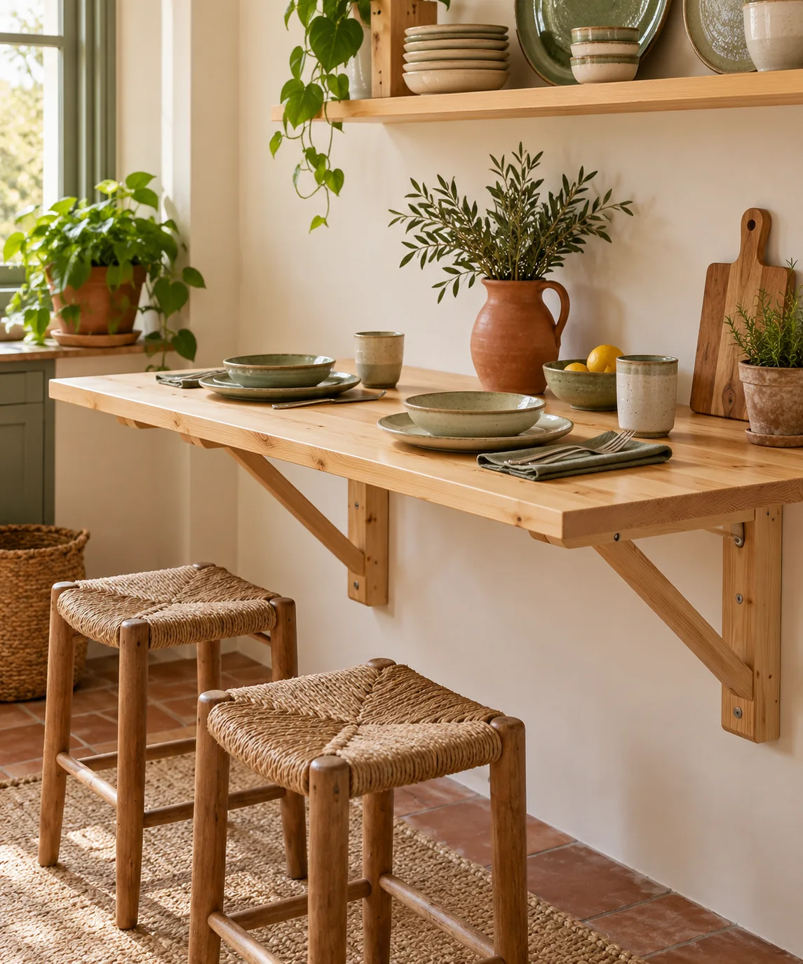 AI-generated editorial image inspired by dining nooks