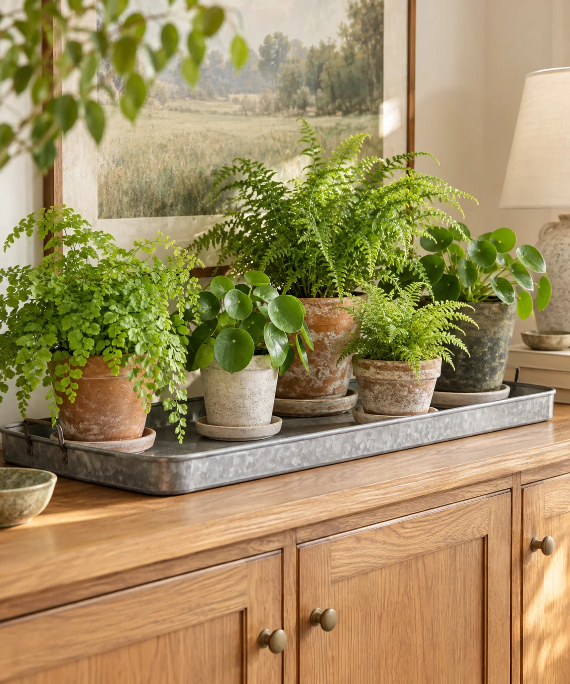 AI-generated editorial image inspired by indoor plant styling