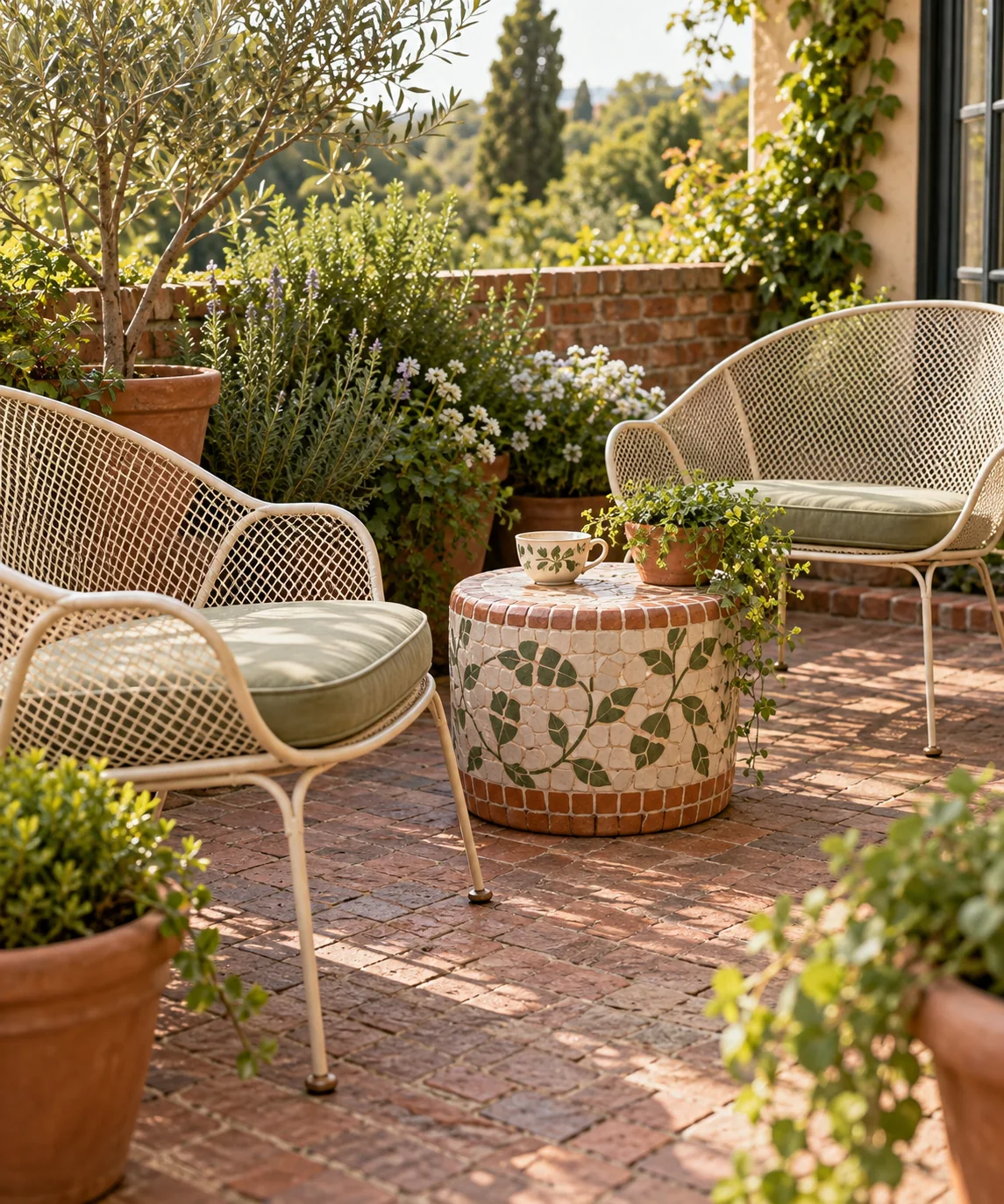 AI-generated editorial image inspired by patio seating ideas