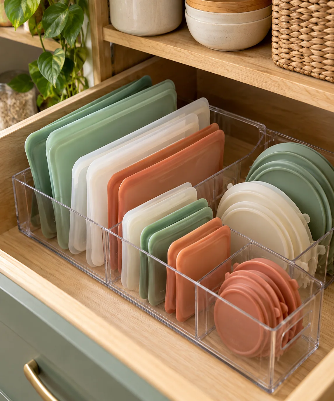 AI-generated editorial image inspired by small kitchen organization