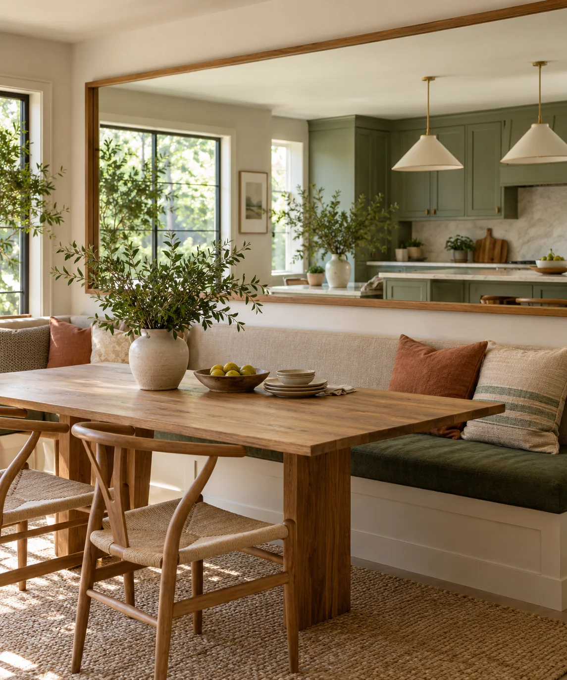 AI-generated editorial image inspired by dining nooks
