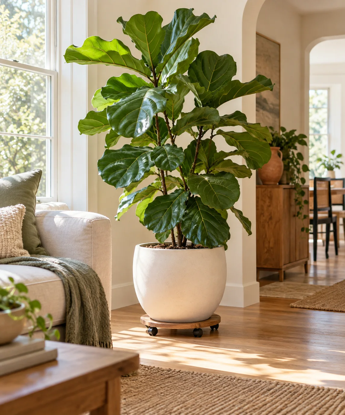 AI-generated editorial image inspired by indoor plant styling