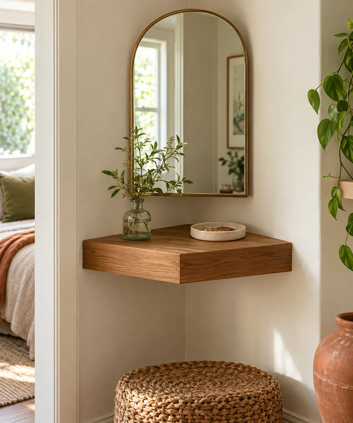 AI-generated editorial image inspired by small bedroom layouts
