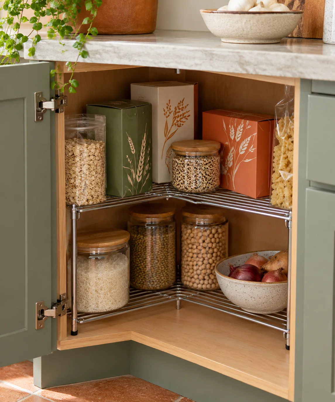 AI-generated editorial image inspired by pantry organization