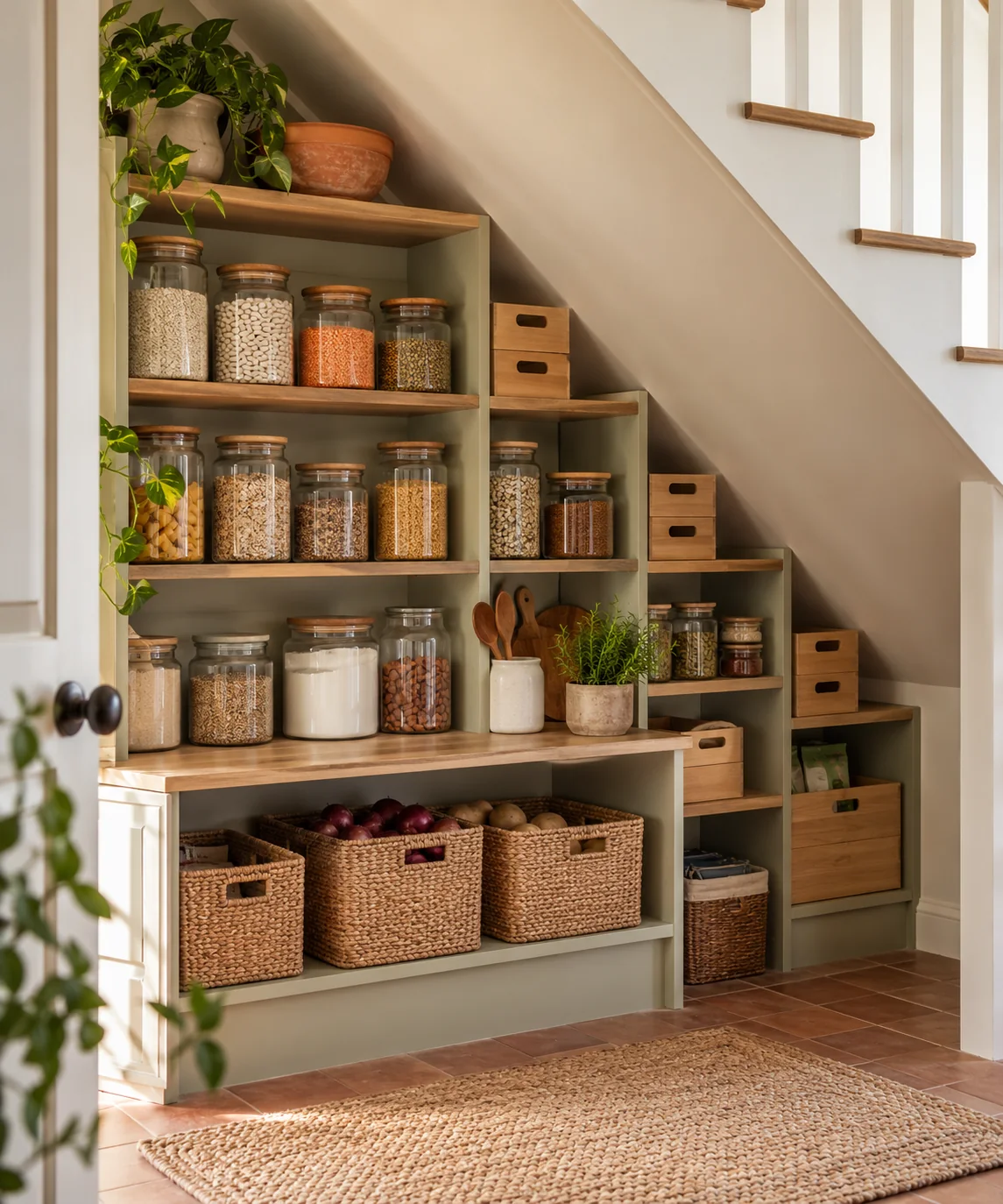 AI-generated editorial image inspired by pantry organization