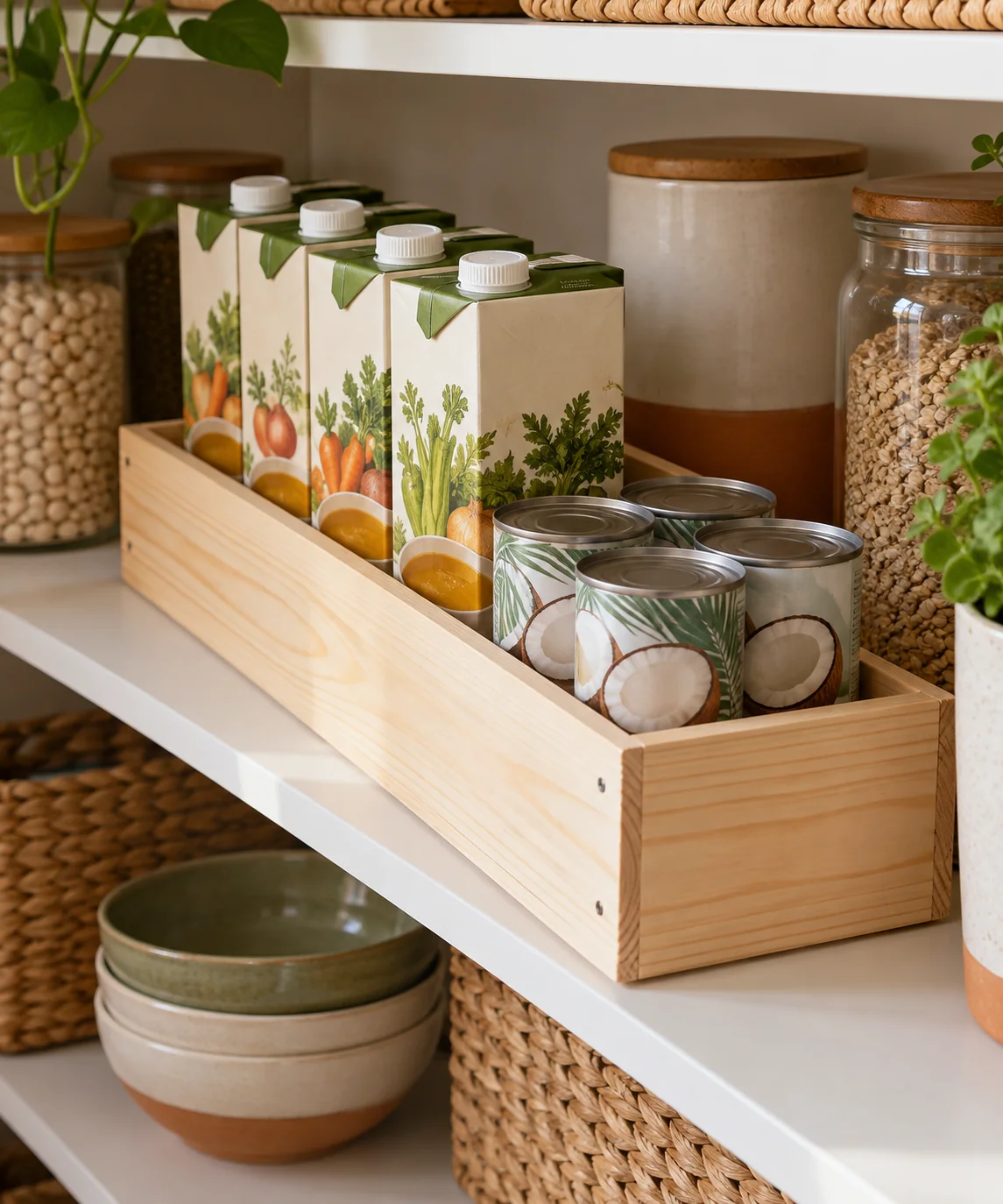 AI-generated editorial image inspired by pantry organization