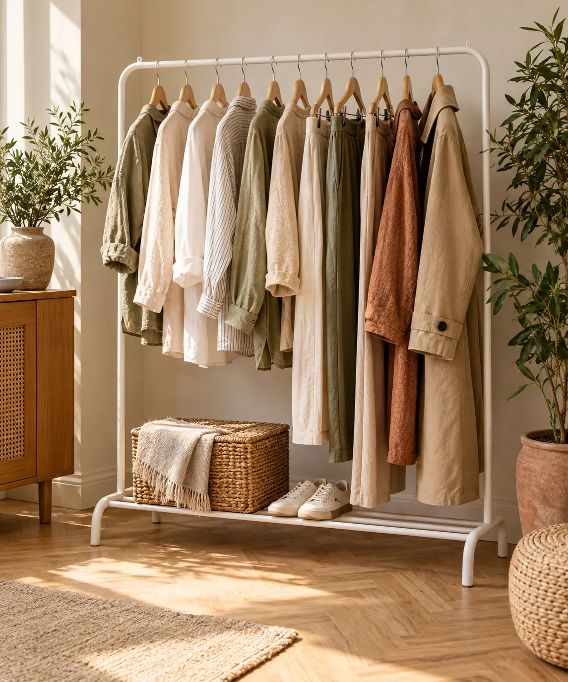 AI-generated editorial image inspired by rental-friendly decor