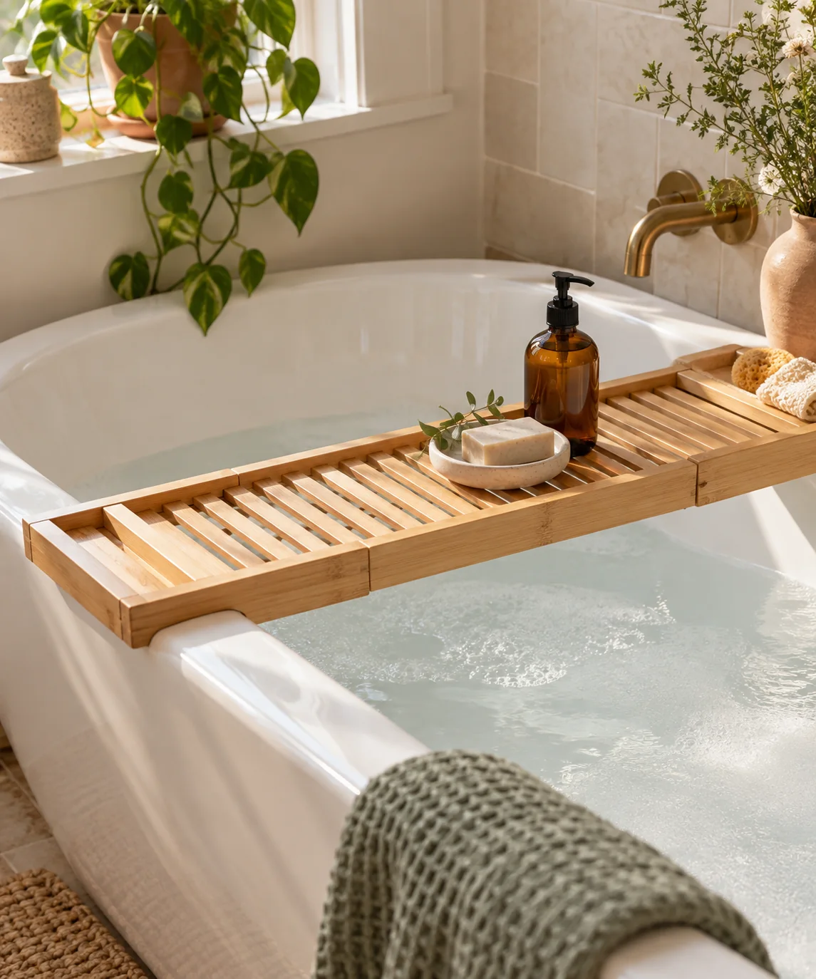 AI-generated editorial image inspired by small bathroom storage