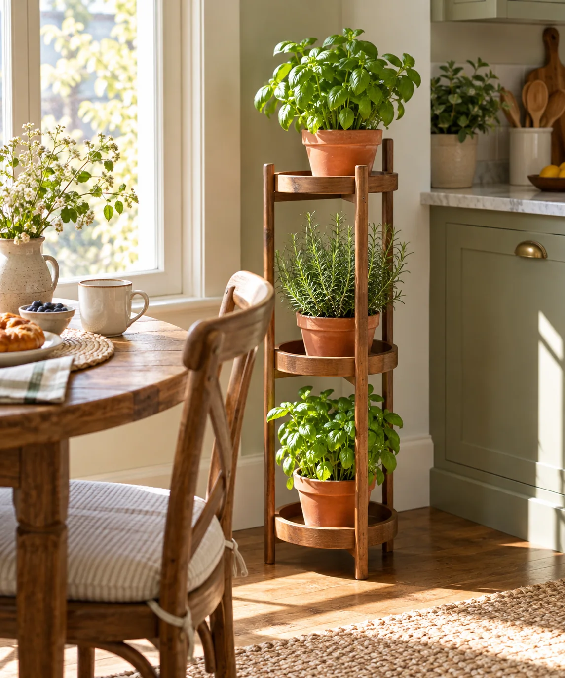 AI-generated editorial image inspired by dining nooks