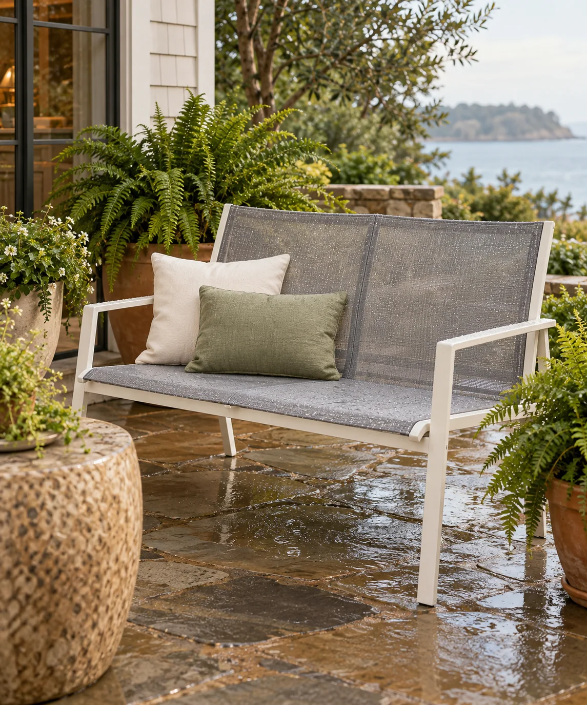 AI-generated editorial image inspired by patio seating ideas