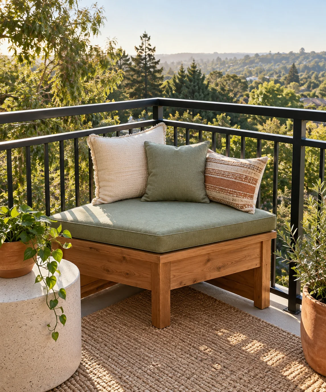 AI-generated editorial image inspired by patio seating ideas