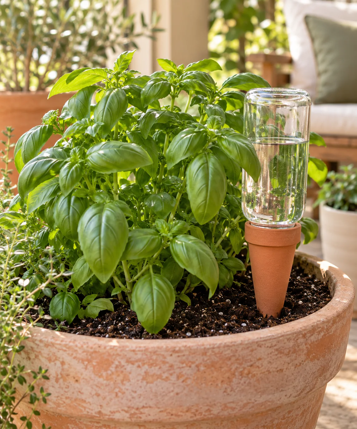 AI-generated editorial image inspired by kitchen herb gardens