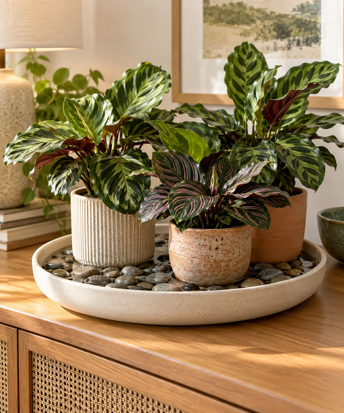 AI-generated editorial image inspired by indoor plant styling