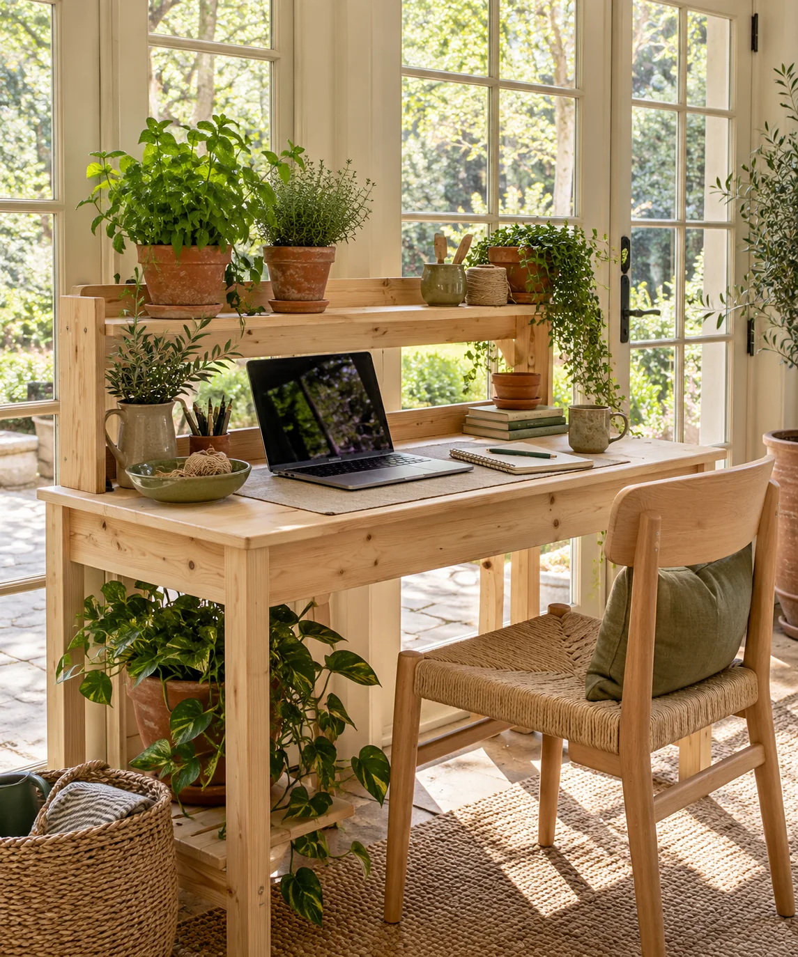 AI-generated editorial image inspired by compact home offices
